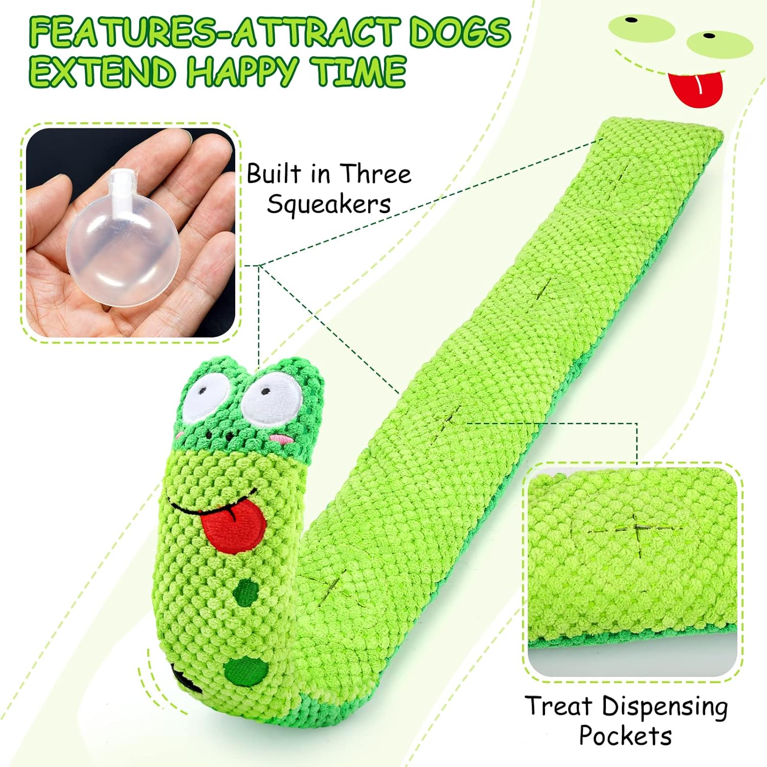 KFX-4316349 Interactive Squeaky Dog Puzzle Toy for Boredom Relief and Foraging Training for All Dog Sizes
