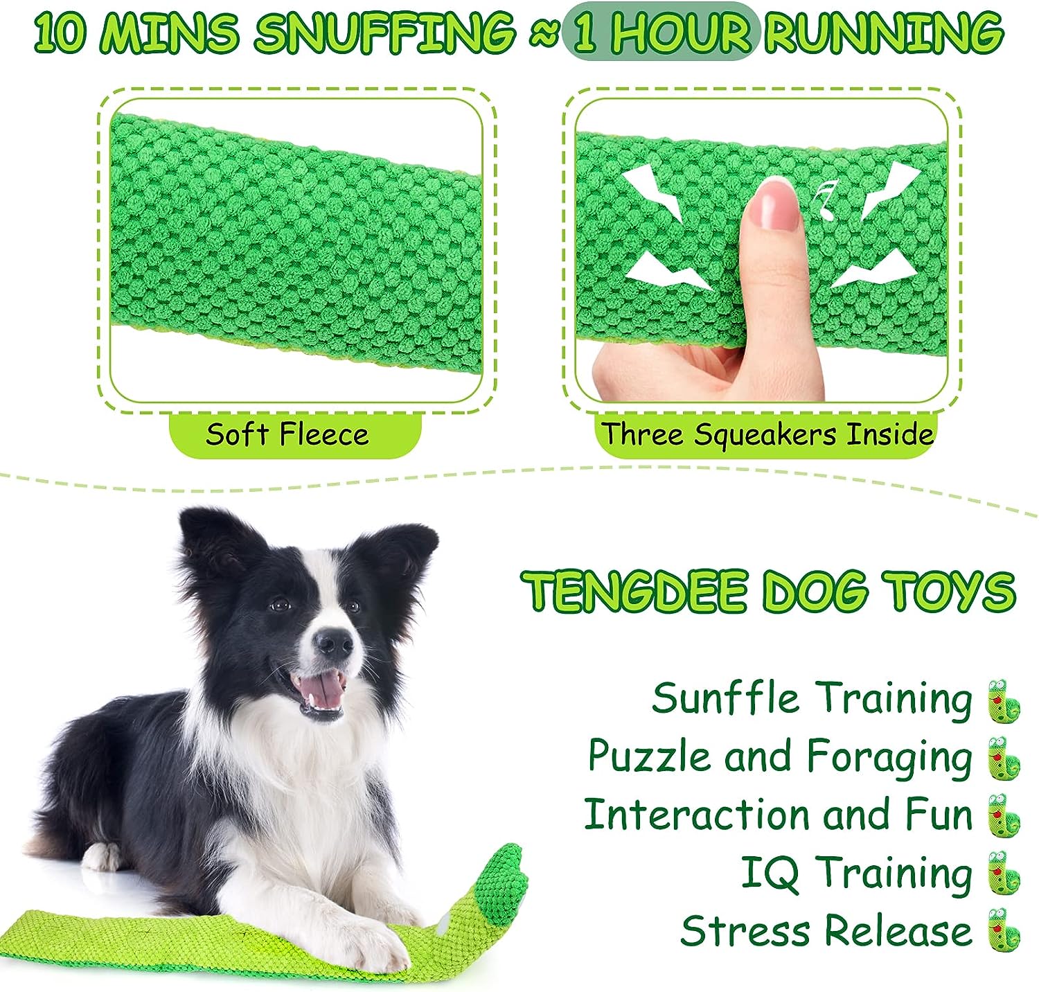 KFX-4316349 Interactive Squeaky Dog Puzzle Toy for Boredom Relief and Foraging Training for All Dog Sizes