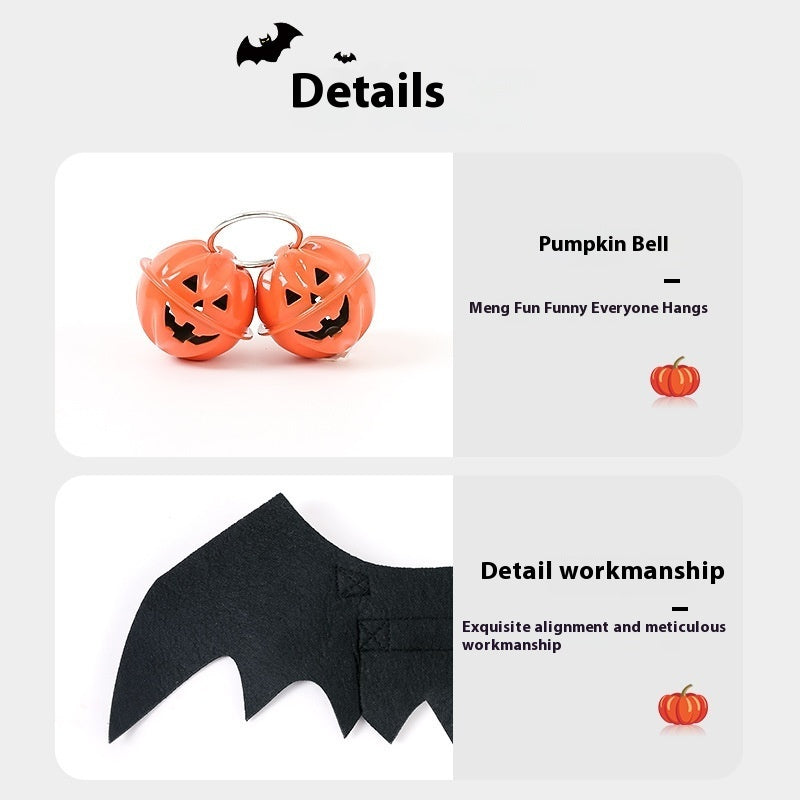 KFX-4319037 Halloween Black Wings Felt Pet Costume and Accessory Set