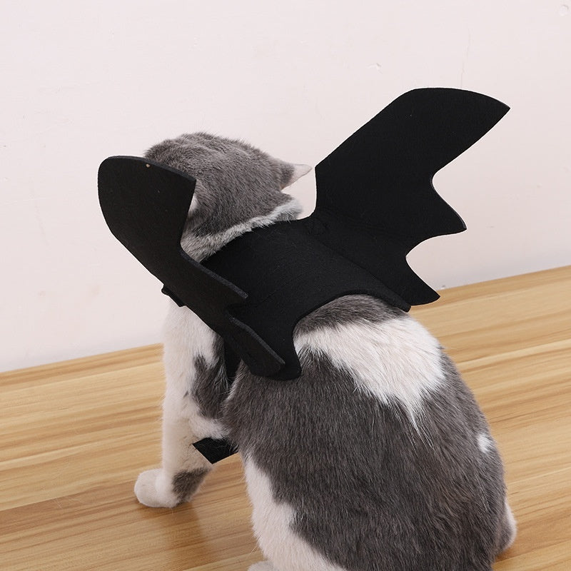 KFX-4319037 Halloween Black Wings Felt Pet Costume and Accessory Set