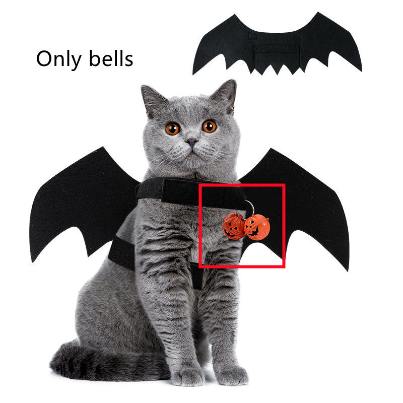 KFX-4319037 Halloween Black Wings Felt Pet Costume and Accessory Set