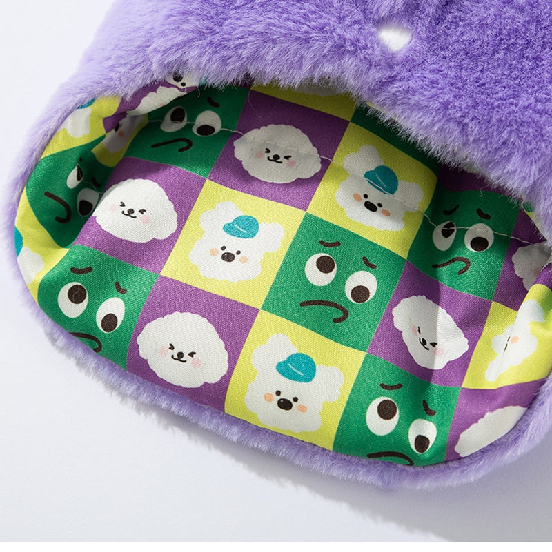 KFX-4319421 Korean Style Cute Cartoon Bear Dog Hoodie with Scarf for Small to Medium Pets