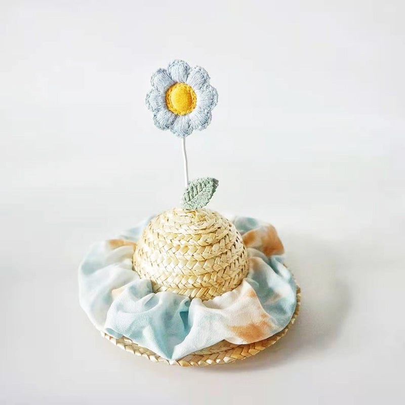 KFX-4319677 Bamboo Dragonfly Pet Hats for Small and Medium Dogs and Cats - Various Floral Designs
