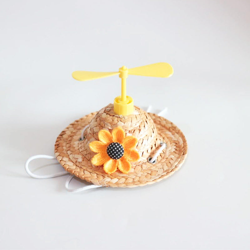 KFX-4319677 Bamboo Dragonfly Pet Hats for Small and Medium Dogs and Cats - Various Floral Designs