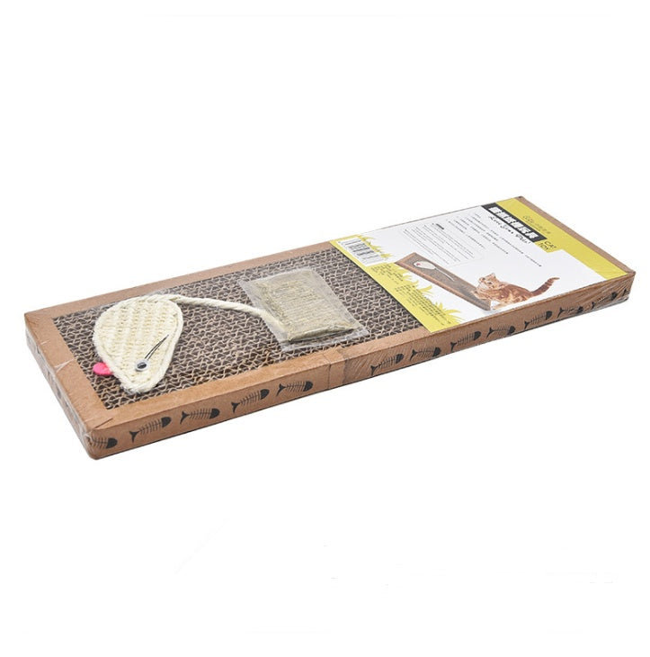 KFX-4320829 Large Corrugated Paper Cat Scratch Board with Cat Mint Toy