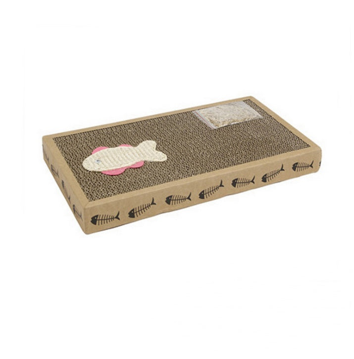 KFX-4320829 Large Corrugated Paper Cat Scratch Board with Cat Mint Toy
