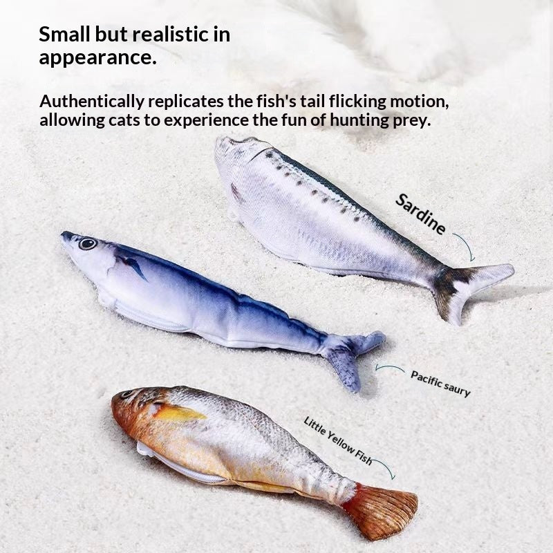 KFX-4321469 Gravity Jumping Fish Cat Toy - Interactive Swaying Simulation in Multiple Colors