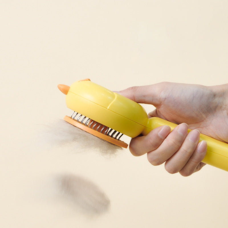 KFX-4322109 Pet Grooming Brush for Cats and Dogs - Self-Cleaning Slicker Comb for Long or Short Hair, Reduces Tangles and Loose Fur