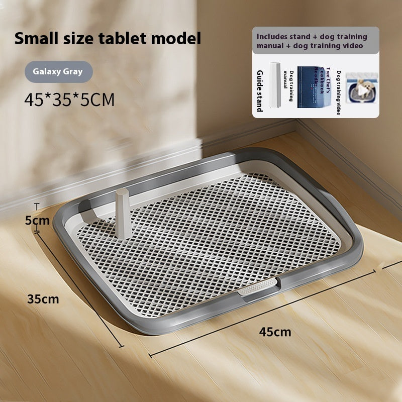 KFX-4326077 Cream Yellow, Gray, Apricot Pollen, or Dark Blue PET Plastic Fixed-point Dog Toilet, Removable & Washable