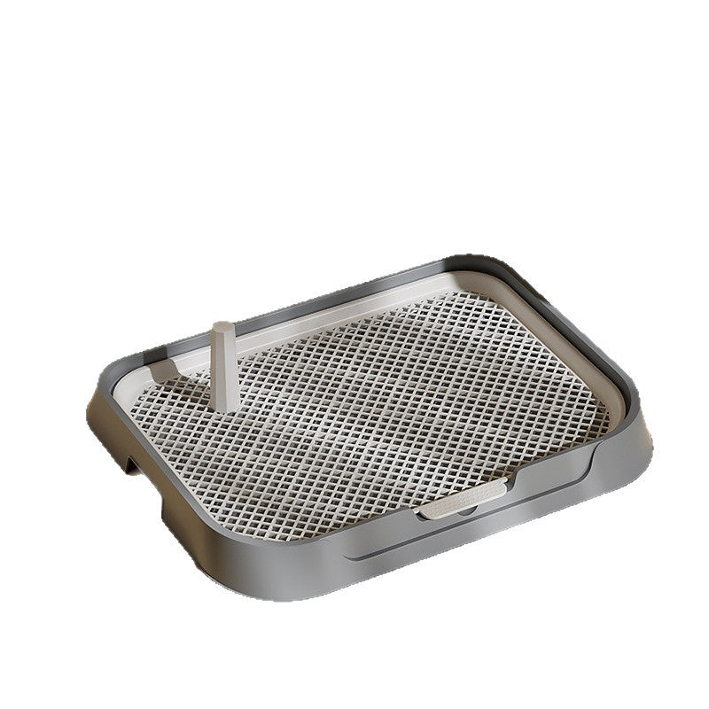 KFX-4326077 Cream Yellow, Gray, Apricot Pollen, or Dark Blue PET Plastic Fixed-point Dog Toilet, Removable & Washable