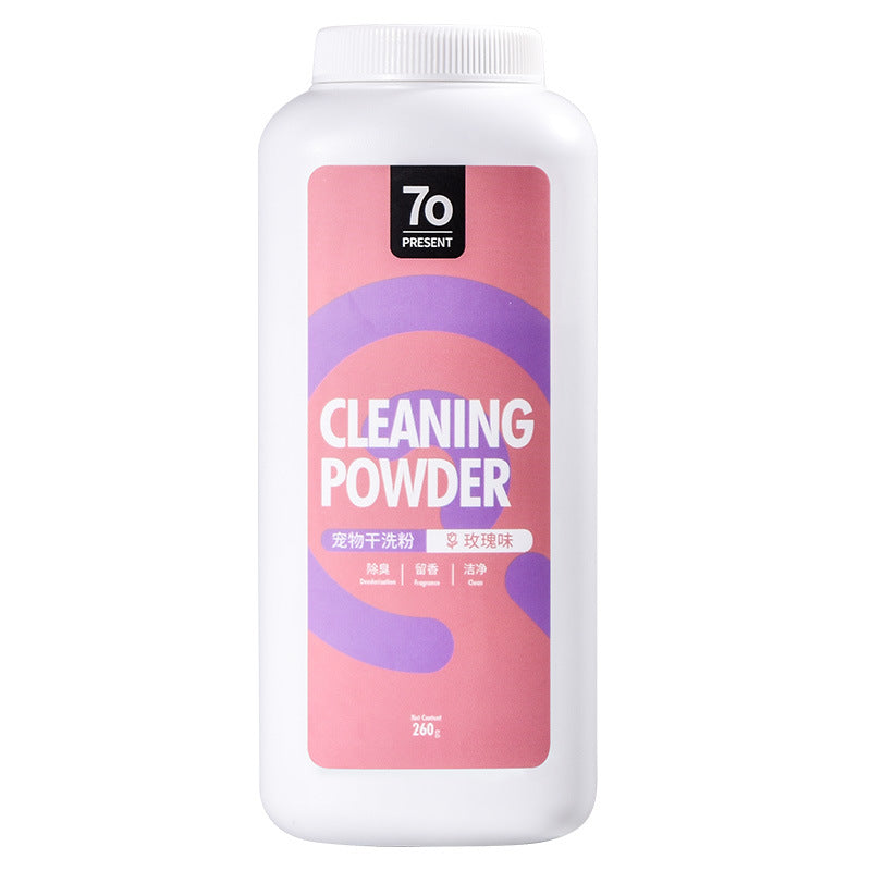 KFX-4328253 Pet Dry Cleaning Powder - Deodorizing Formula in Rose, Seville Orange & Menthol Scents - 260g Capacity