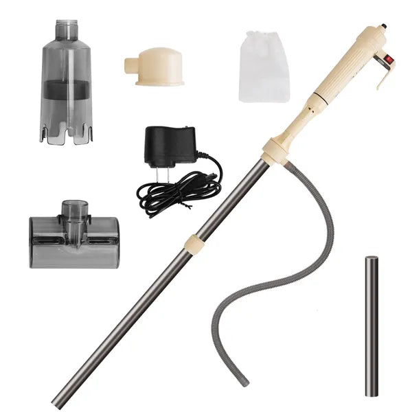 KFX-4329661 Adjustable Electric Aquarium Gravel Cleaner with Dual Power Supply and Efficient Suction for Easy Maintenance