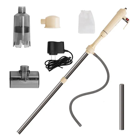 KFX-4329661 Adjustable Electric Aquarium Gravel Cleaner with Dual Power Supply and Efficient Suction for Easy Maintenance