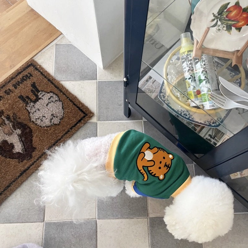 KFX-4331453 Cozy Cotton Pet Sweater for Cats in Giraffe, Dinosaur, Bear, and Tiger Designs