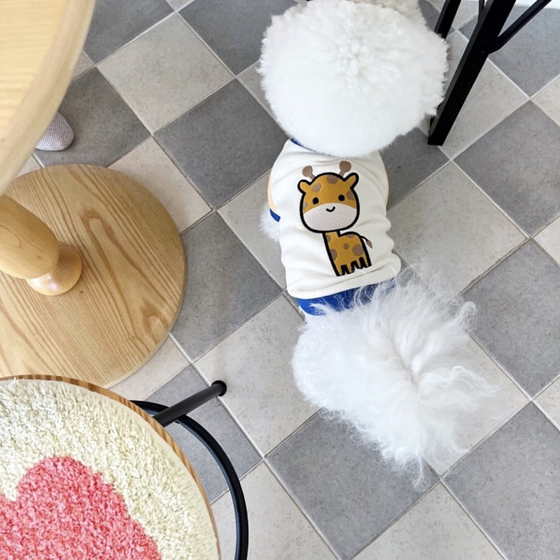 KFX-4331453 Cozy Cotton Pet Sweater for Cats in Giraffe, Dinosaur, Bear, and Tiger Designs
