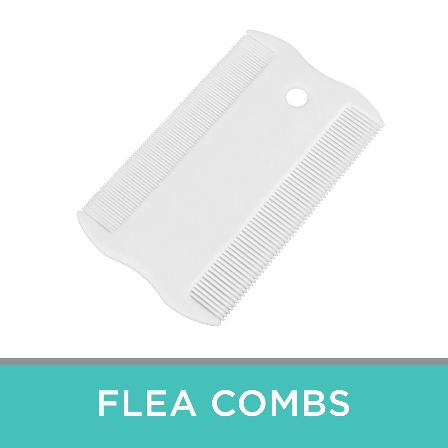 KFX-4333629 Double-Sided Flea Comb for Pets - Cat & Dog Face Comb with Dense Teeth for Easy Grooming