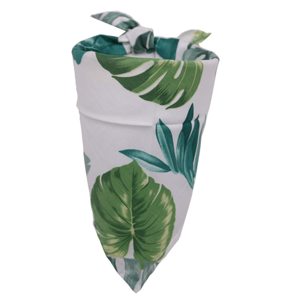 KFX-4333757 Pet Dog Saliva Towel with Floral Design - Cotton Material, Casual Style, Multiple Colors Available