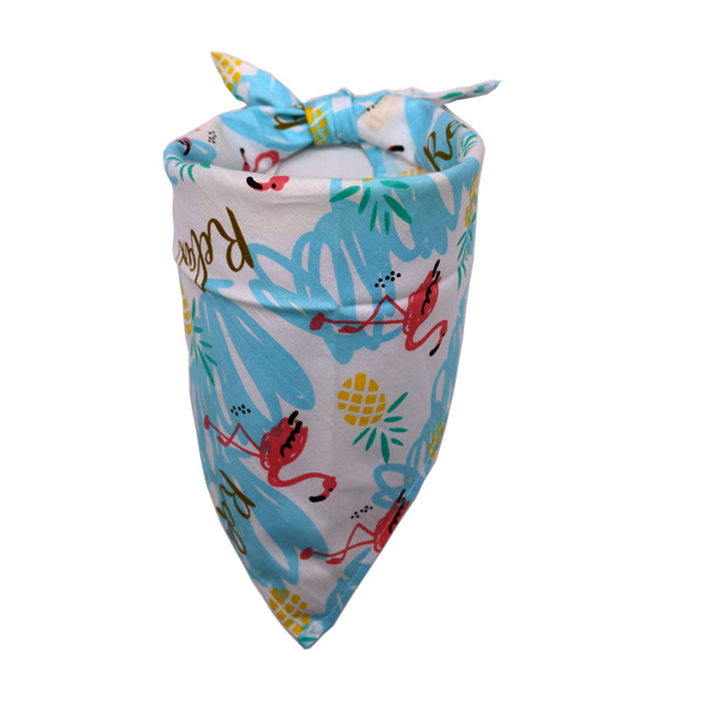 KFX-4333757 Pet Dog Saliva Towel with Floral Design - Cotton Material, Casual Style, Multiple Colors Available