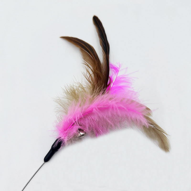 KFX-4334141 Cat Teaser Collar with Feather and Bell - Adjustable Size for Cats