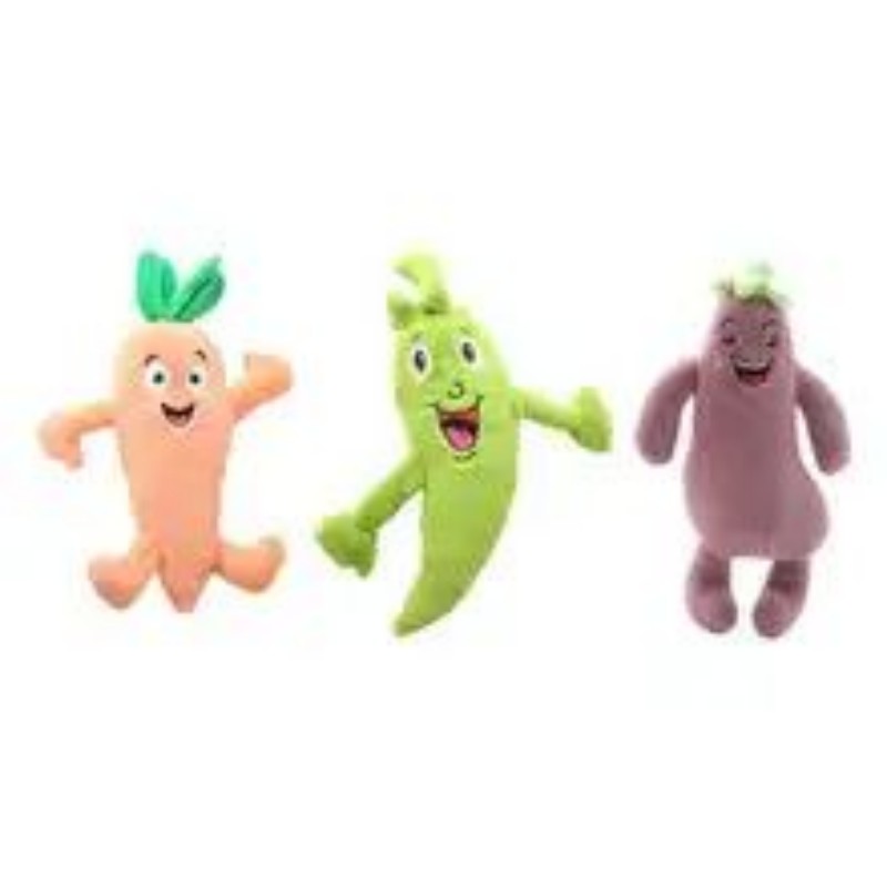 KFX-4335805 Soft Plush Squeaky Chew Toy for Medium to Large Dogs - Vegetable Design Pet Accessory