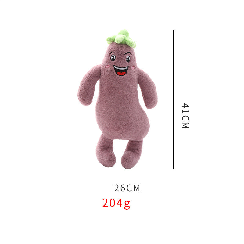 KFX-4335805 Soft Plush Squeaky Chew Toy for Medium to Large Dogs - Vegetable Design Pet Accessory