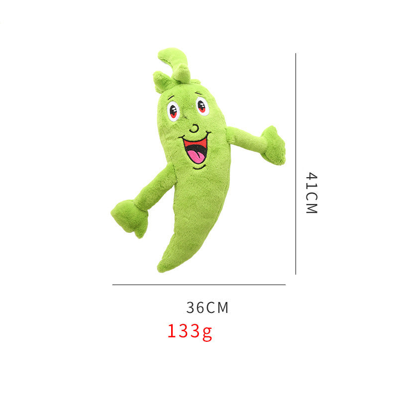 KFX-4335805 Soft Plush Squeaky Chew Toy for Medium to Large Dogs - Vegetable Design Pet Accessory
