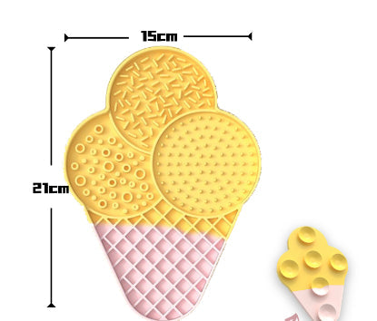 KFX-4336317 Silicone Dog Bath Lick Pad - Food-Grade, Non-Toxic, Paw Shaped, Durable and Flexible, 180mm x 180mm