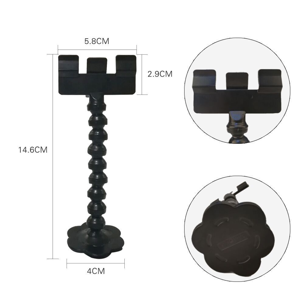 KFX-4336957 Pet Selfie Stick for Dogs – Eco-Friendly ABS, Versatile Clips, Compact Design, Black and White
