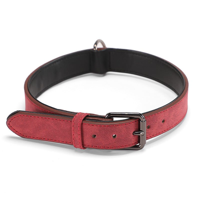KFX-4338109 Adjustable Microfiber Leather Engraved Dog Collar - Multiple Colors Available