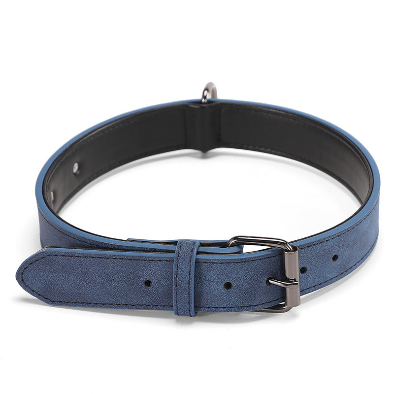 KFX-4338109 Adjustable Microfiber Leather Engraved Dog Collar - Multiple Colors Available