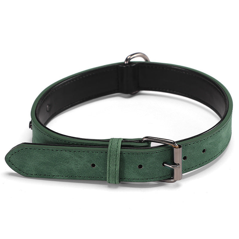 KFX-4338109 Adjustable Microfiber Leather Engraved Dog Collar - Multiple Colors Available