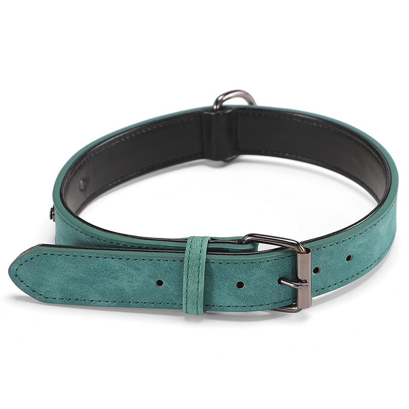 KFX-4338109 Adjustable Microfiber Leather Engraved Dog Collar - Multiple Colors Available