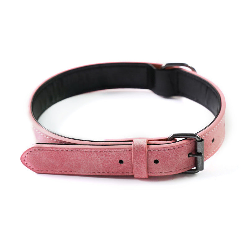 KFX-4338109 Adjustable Microfiber Leather Engraved Dog Collar - Multiple Colors Available