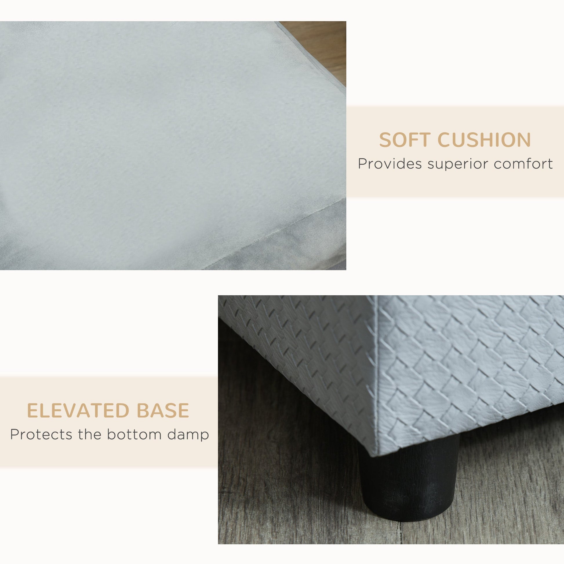 KFX-4340541 Luxury Dog Sofa with Hidden Storage for Small Pets