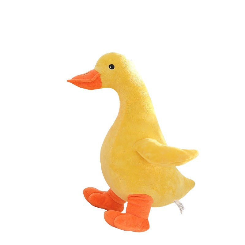 KFX-4341565 Plush Duck Dog Toy with Sound, Designed for Boredom Relief and Biting Resistance, 32 x 16 cm