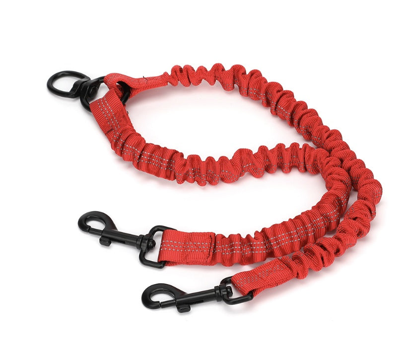 KFX-4341693 Light Gray Monochrome Double-Ended Dog Leash - 50cm Polyester Traction Rope
