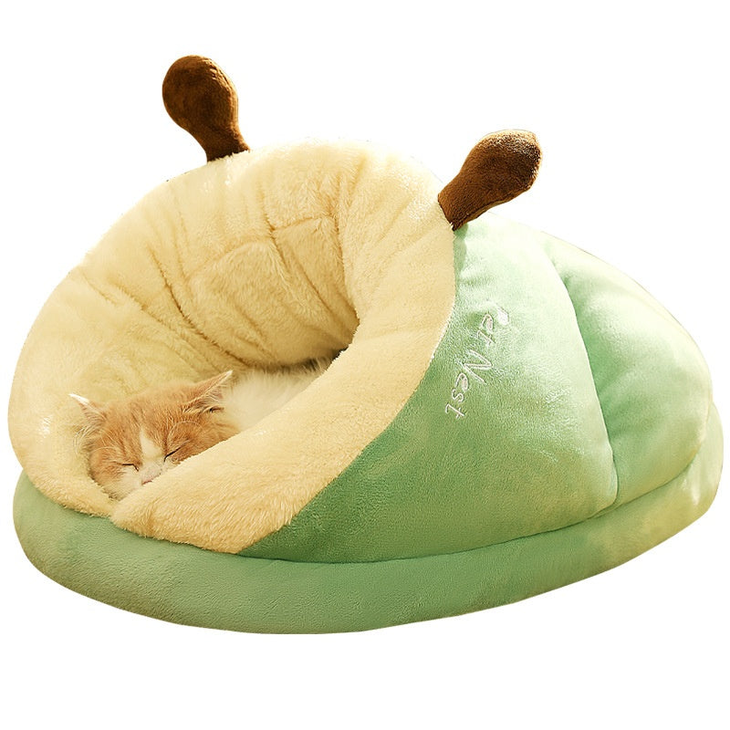 KFX-4341949 Cozy Crystal Velvet Pet Bed in Avocado Green, Blue Elk, and Gray Brown Bear