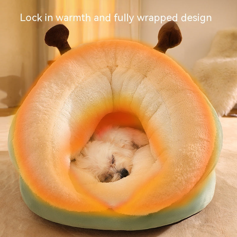 KFX-4341949 Cozy Crystal Velvet Pet Bed in Avocado Green, Blue Elk, and Gray Brown Bear