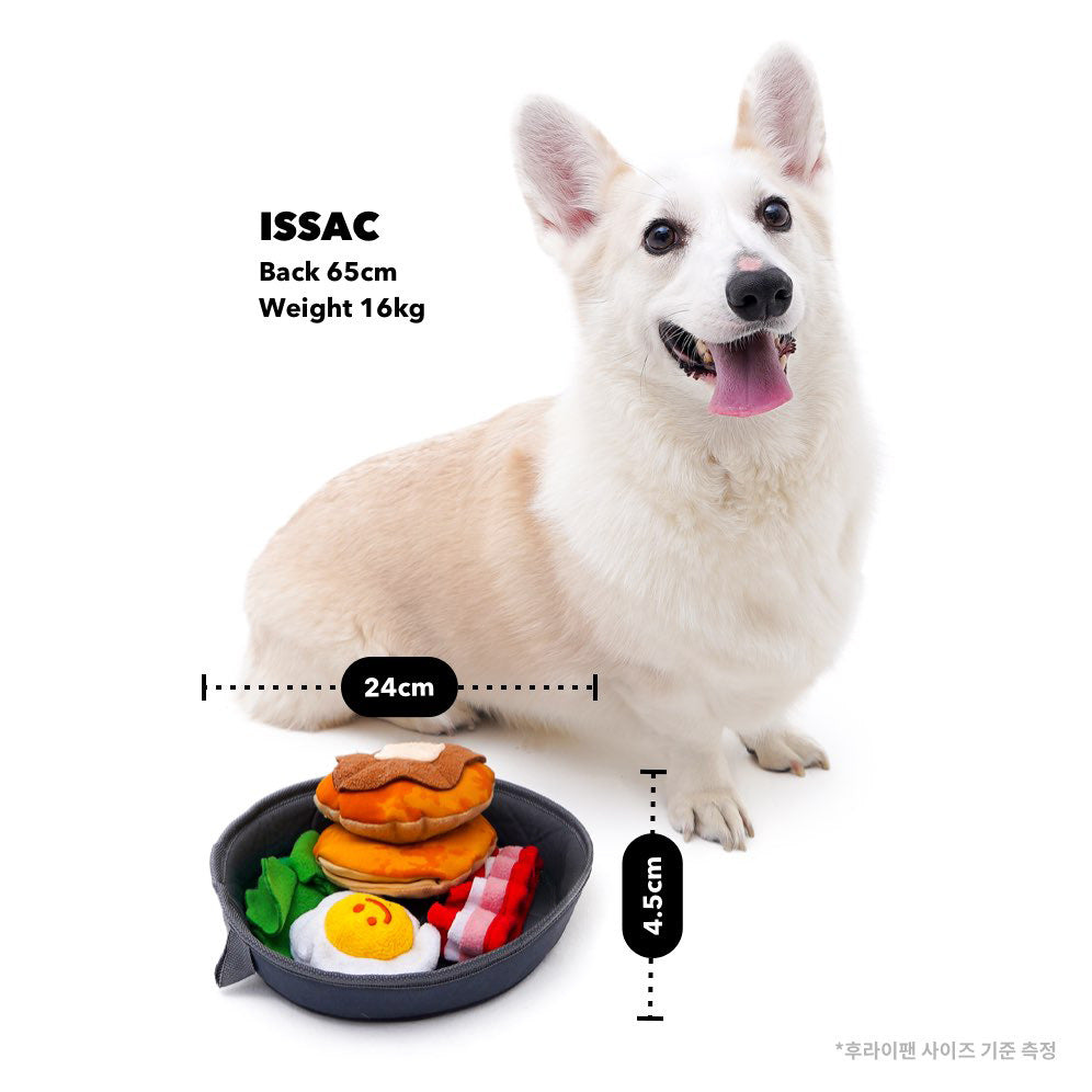 KFX-4342717 Korean-Inspired Sniffing and Sounding Dog Toy with Bacon and Burger Treat Holders