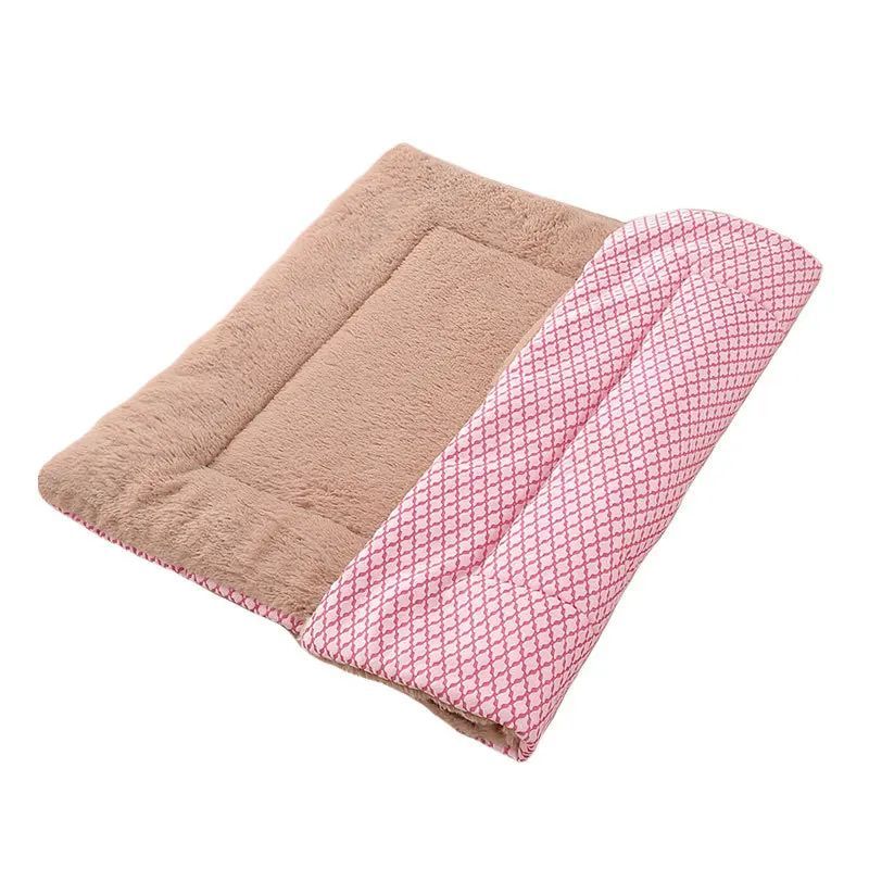 KFX-4343741 Plush Washable Dog Bed Mat Cushion for Small, Medium, Large Pets - Dual Purpose Design