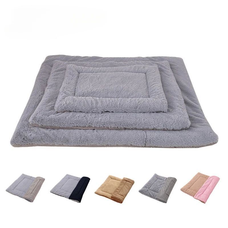 KFX-4343741 Plush Washable Dog Bed Mat Cushion for Small, Medium, Large Pets - Dual Purpose Design