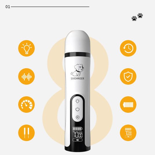KFX-4345661 LED Electric Nail Clippers with Double Lamp and Rechargeable Battery, Model M5, 2000mAh