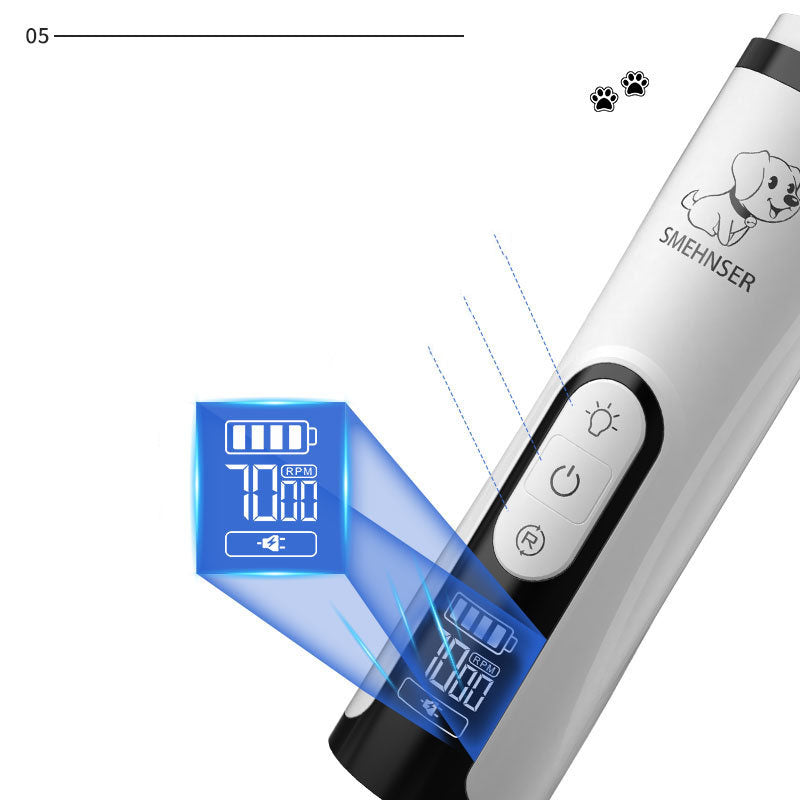 KFX-4345661 LED Electric Nail Clippers with Double Lamp and Rechargeable Battery, Model M5, 2000mAh