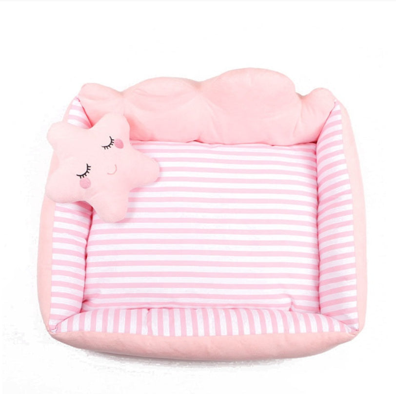 KFX-4347709 Cloud Nest Disassemblable Pet Bed for Easy Washing - Canvas & Cotton, Multiple Sizes Available