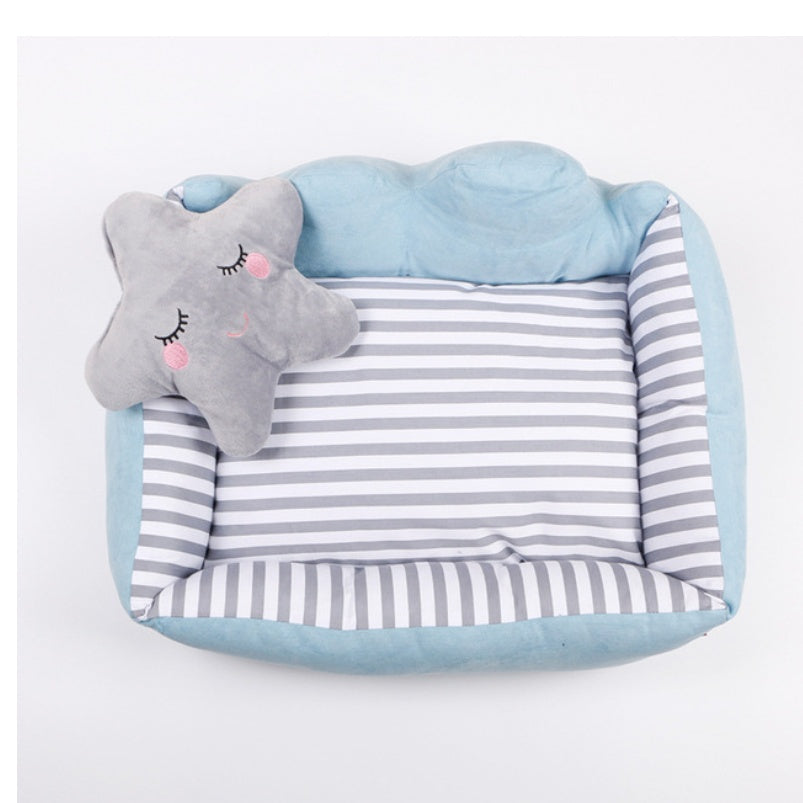 KFX-4347709 Cloud Nest Disassemblable Pet Bed for Easy Washing - Canvas & Cotton, Multiple Sizes Available