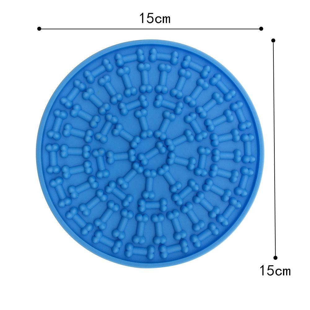 KFX-4348477 Silica Gel Dog Licking Plate Mold - 15x15cm, Easy to Clean and Maintain