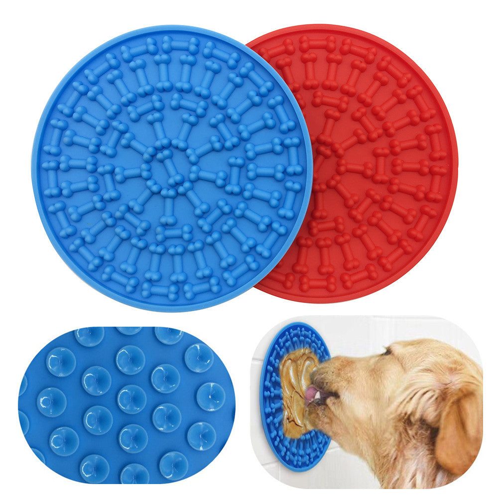 KFX-4348477 Silica Gel Dog Licking Plate Mold - 15x15cm, Easy to Clean and Maintain