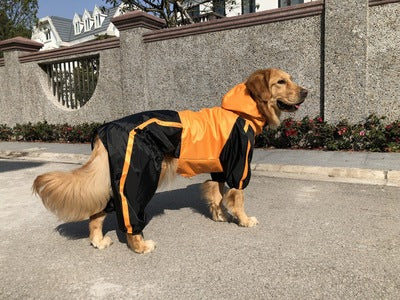 KFX-4351805 Waterproof Nylon Raincoat for Large Dogs - Sizes L-XS to L-XL