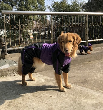 KFX-4351805 Waterproof Nylon Raincoat for Large Dogs - Sizes L-XS to L-XL