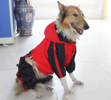 KFX-4351805 Waterproof Nylon Raincoat for Large Dogs - Sizes L-XS to L-XL